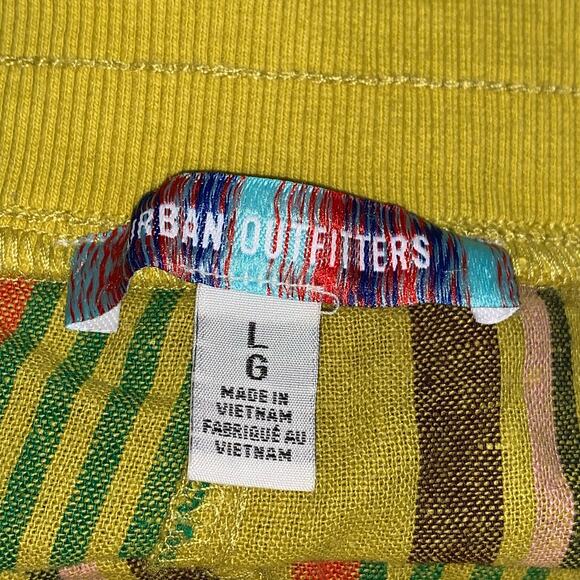 Urban Outfitters Costa Low-Rise Linen Pant Size L lounge striped - Picture 5 of 9